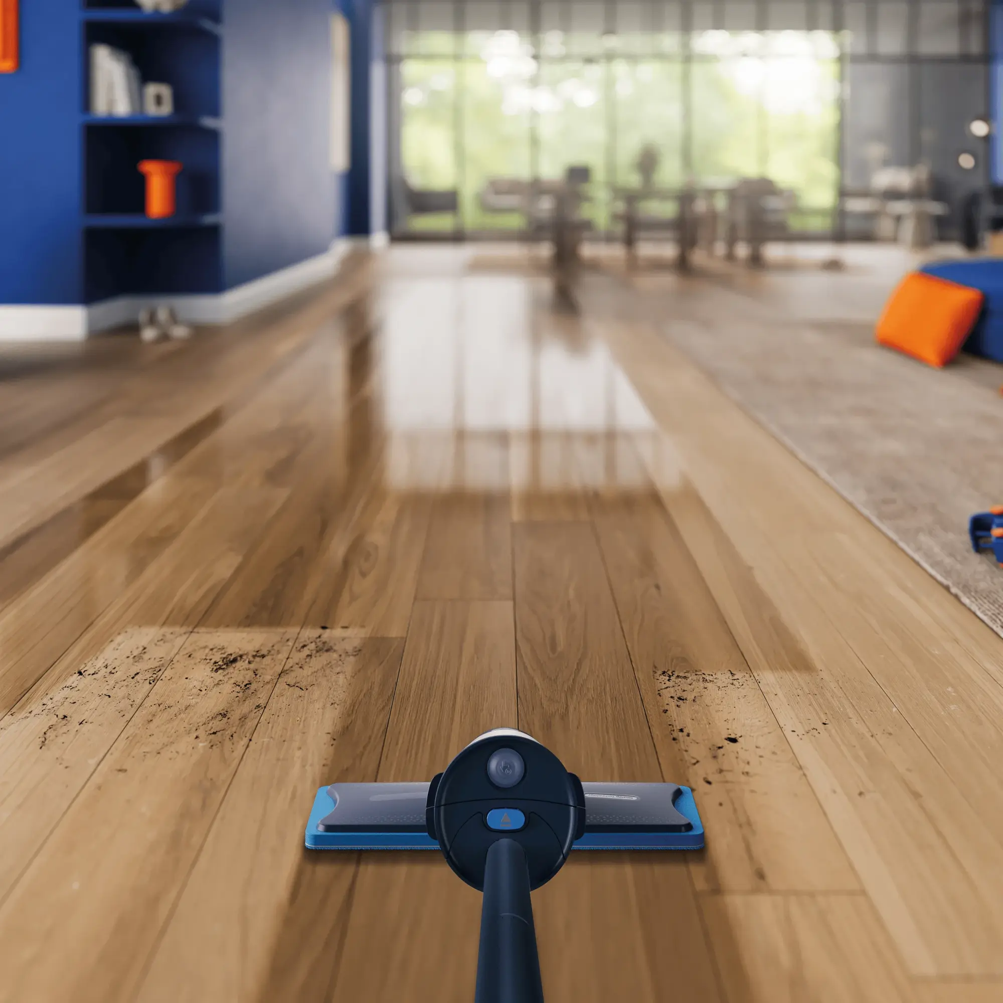 Philips Sticks: bezvadu spieķa tipa putekļsūcējs, Philips grīdas kopšanas līdzekļu virsotne, kas viegli izgaismo un savāc drupačas, demonstrējot izcilu dizainu un tehnoloģijas.